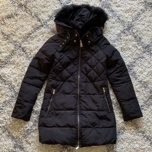 Zara black puffer coat